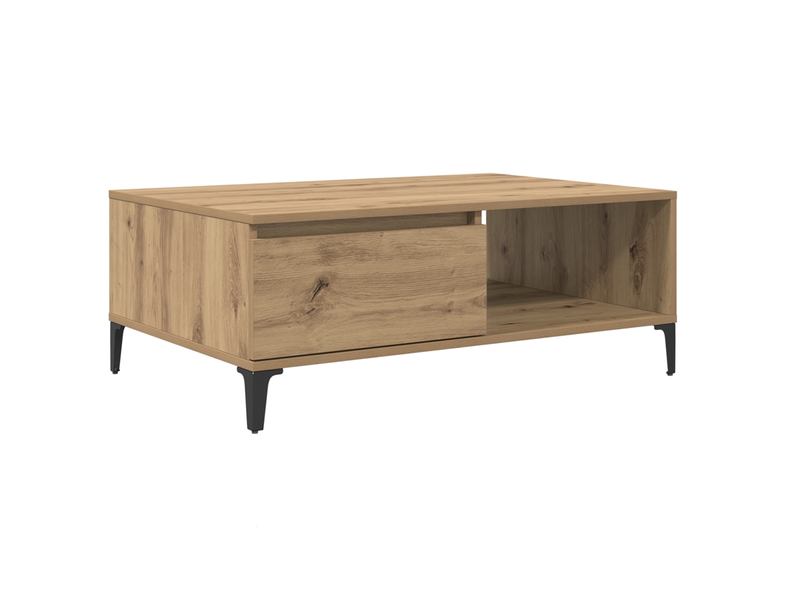 Conjunto 1 Mesa De Café Industrial Vidaxl Castanho Derivados De Madeira (90 X 60 X 35 Cm)