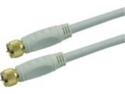 Cabo de Antena SCHWAIGER (Coaxial - 3 m - Branco)