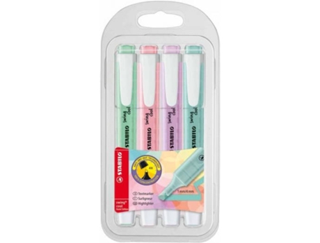 Marcador Fluorescente Swing Cool Color Pastel Pack 4 Unid. 