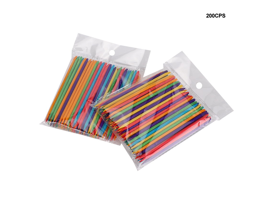 Palito De Madeira Para Manicure E Pedicure, 200pcs Ferramenta Para Remover Cutícula E Arte De Unhas