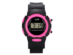 Reloj Electrónico Para Niños Con Dial Redondo Y Movimiento Digital (rojo Rosa)