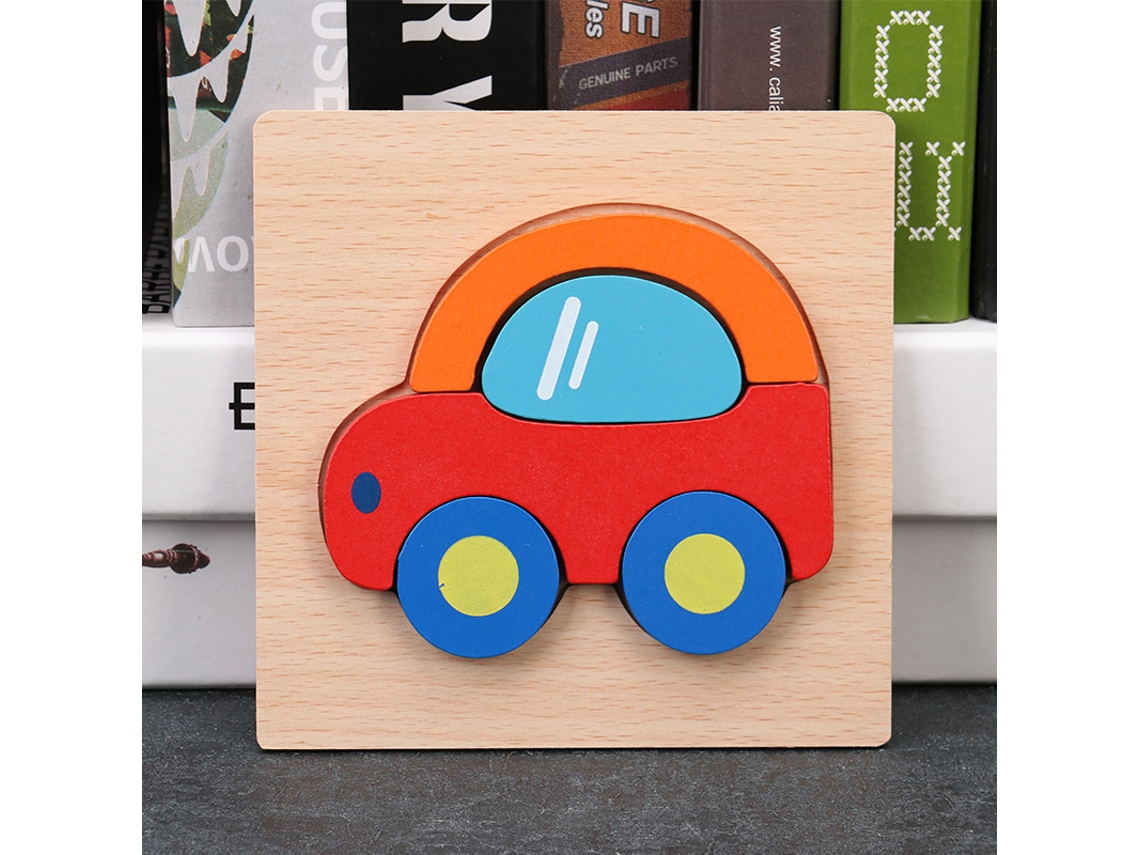 Puzzles De Madeira Para Bebés E Crianças De 1, 2 E 3 Anos, Brinquedos Montessori Educativos Para Bebés Carro Hexinyigjly
