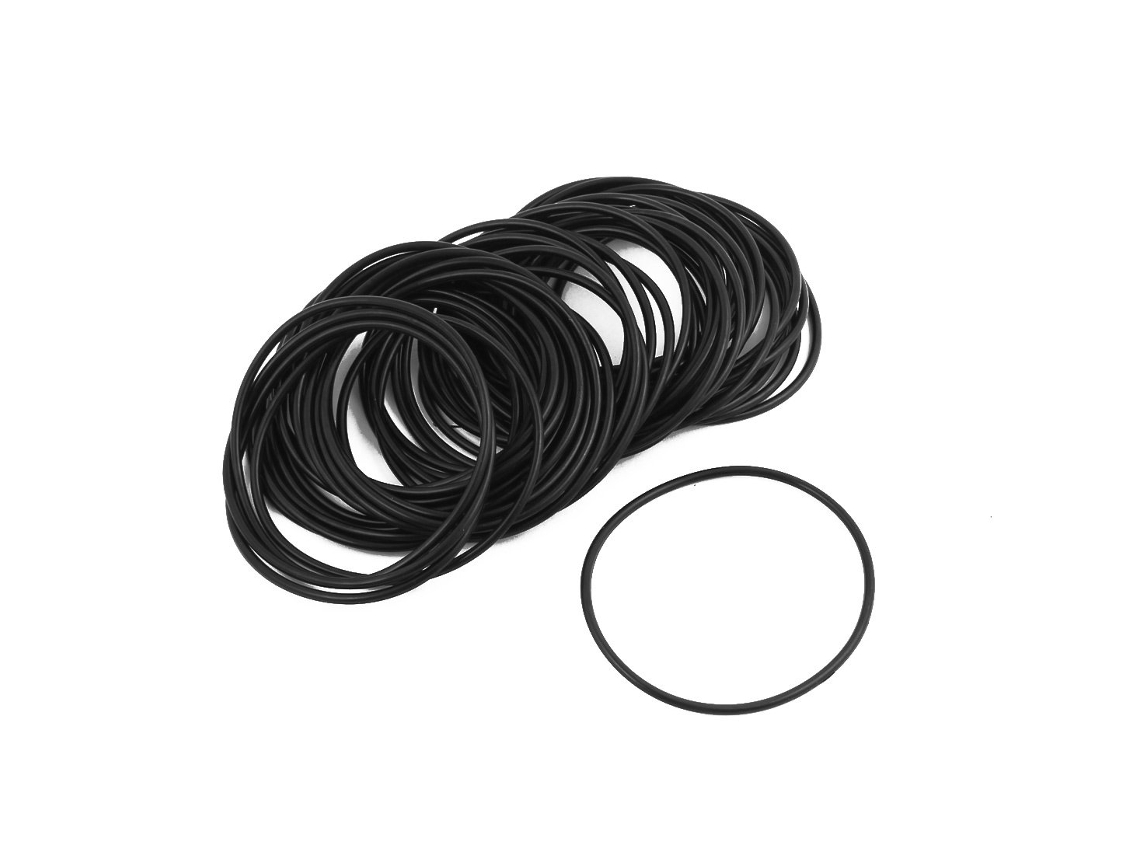 Anel de Vedação Preto, resistente a óleo, formato O, em borracha Nbr, 50 unidades CHABERLU