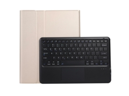 Capa de Teclado Bluetooth para Ipad Pro12.9 2021/2020/2018 Ecrã Sensível Ao Toque Removível Ultrafino ,português, Ouro e Preto XIAOMOYU