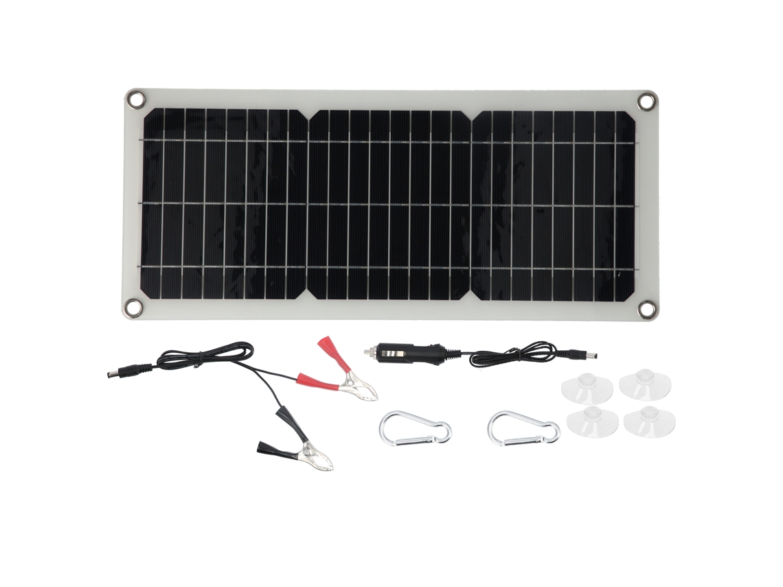 Painel De Carregamento Solar De Silício Monocristalino 10w 12v Com Saída Usb