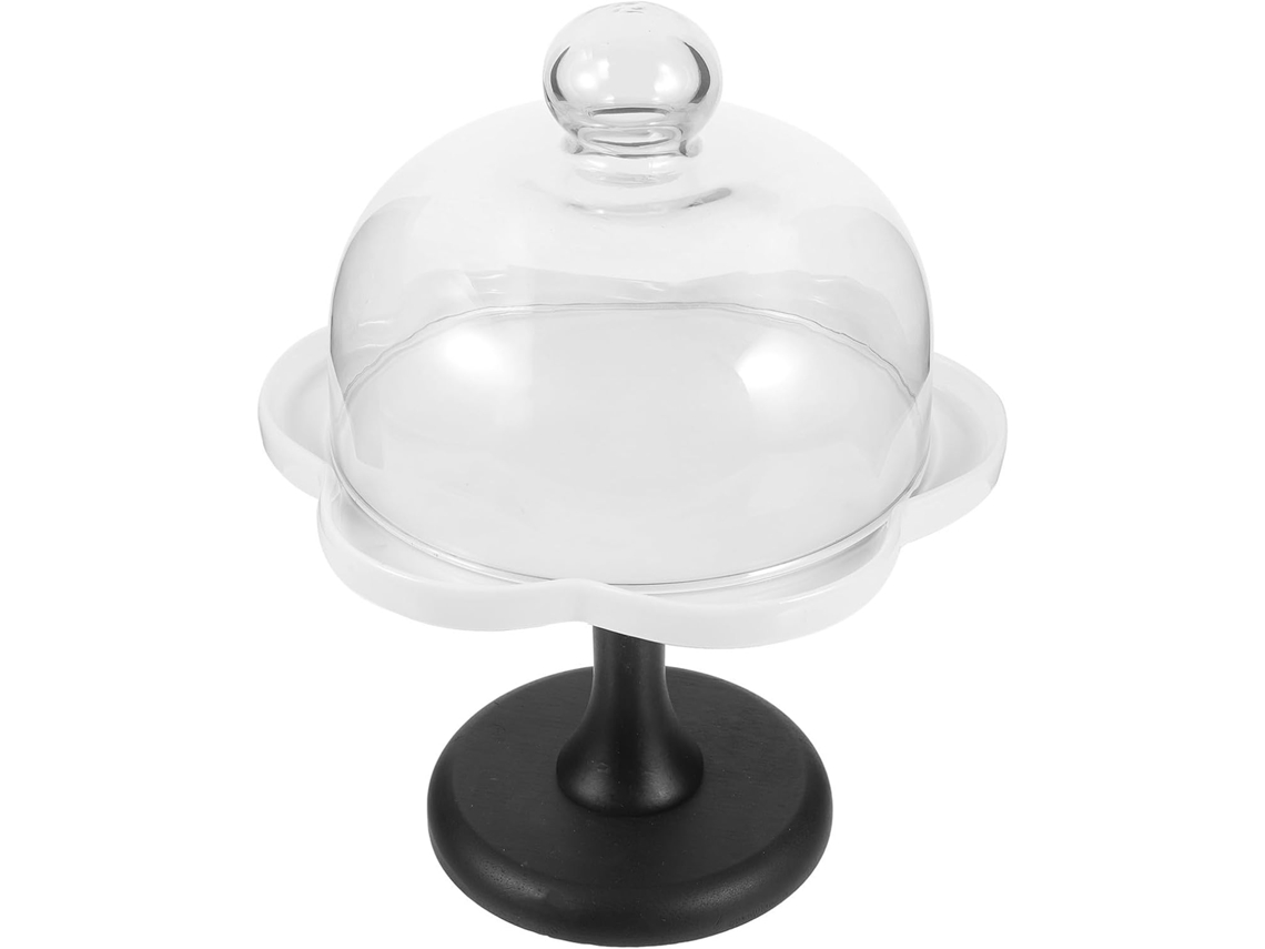 Suporte Para Bolo Gatuida Em Cerâmica E Vidro Com Cúpula