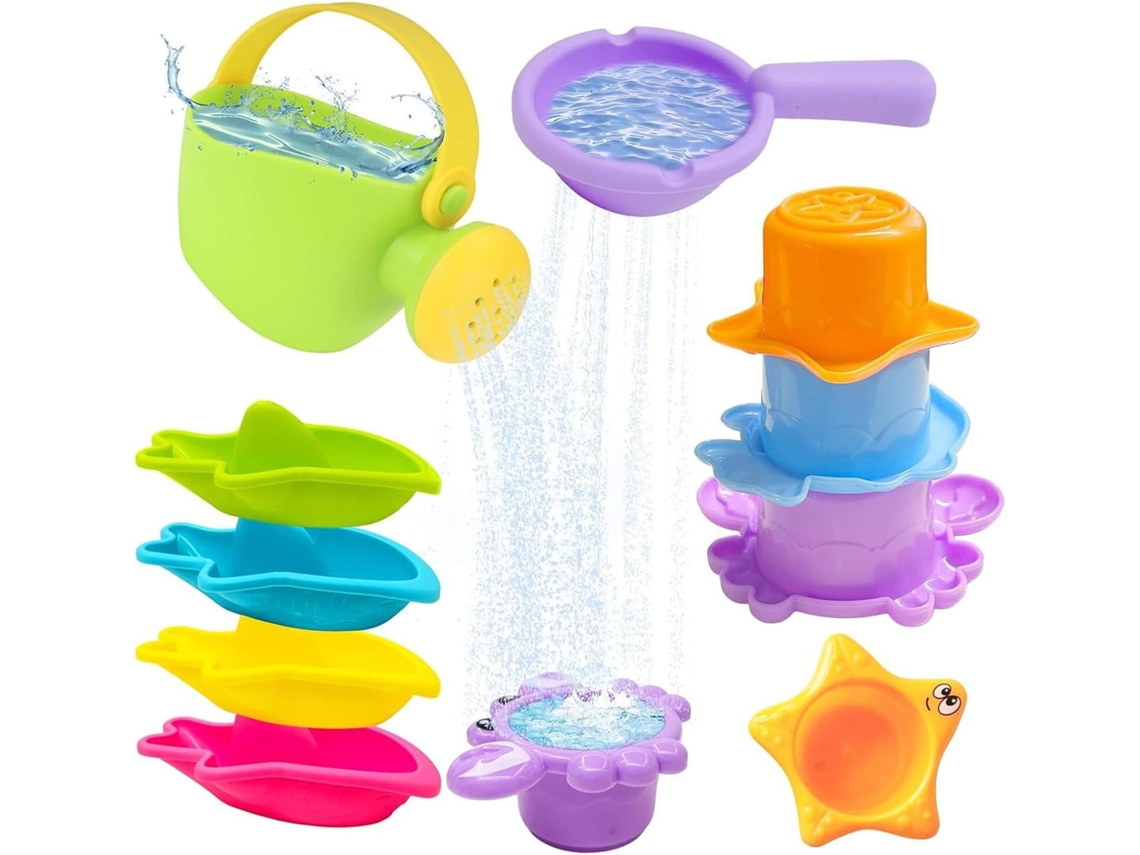 Conjunto Portátil De Brinquedos Aquáticos Com Peso, Copos