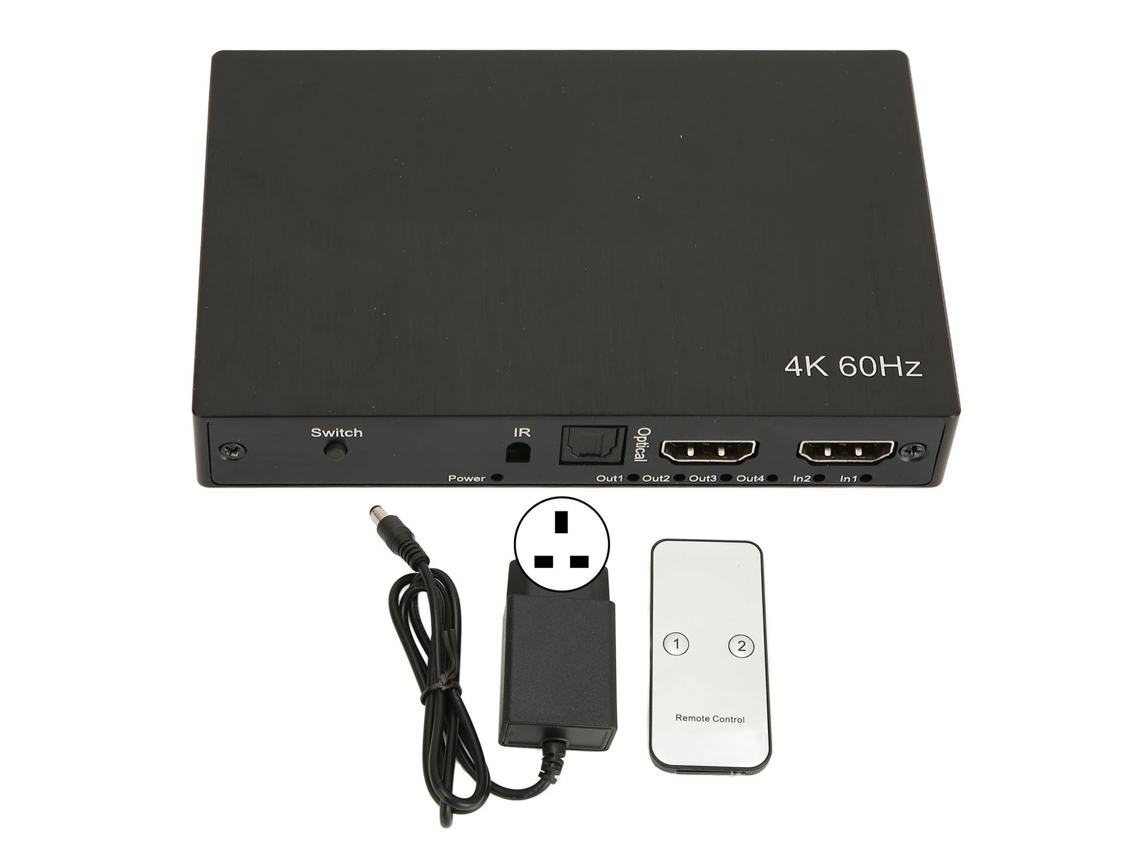 Switch Hdmi 2x4 4k60hz com Controle LAXISCREED