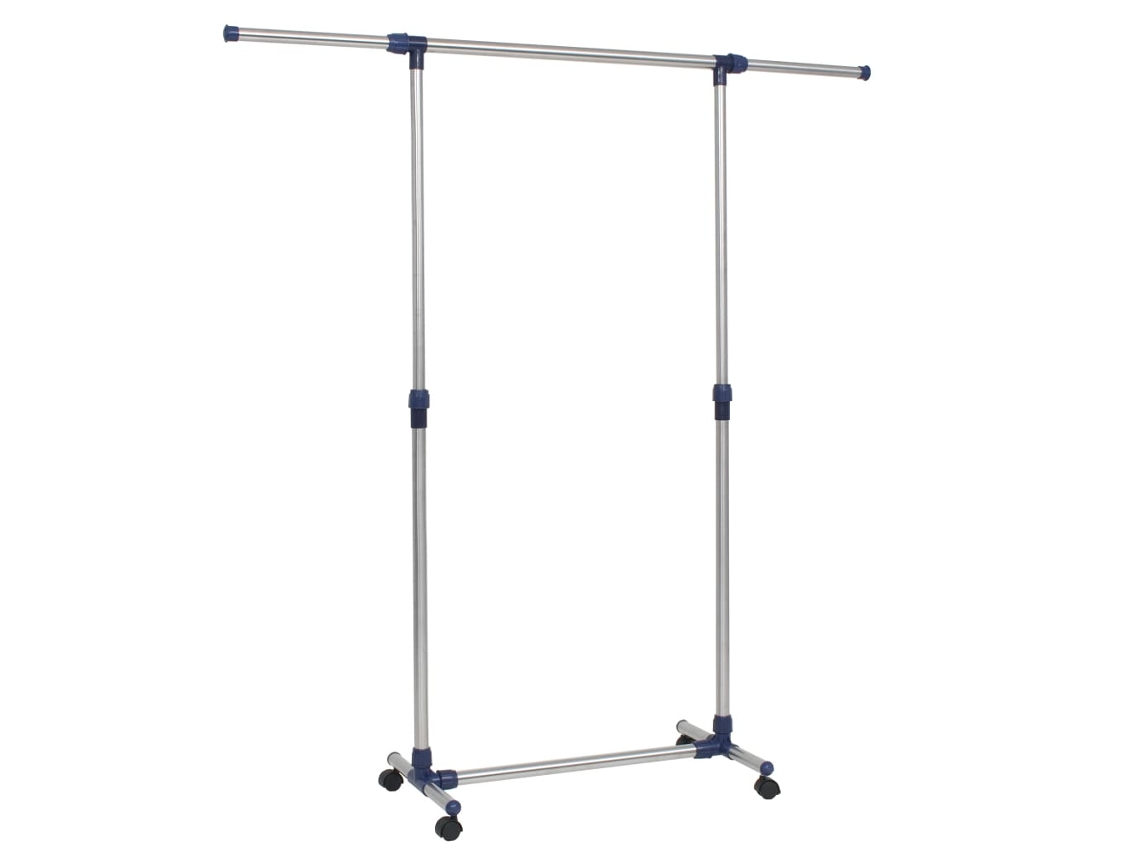 Suporte para roupas VIDAXL Prateado Aço (150 x 44 x 165 cm)
