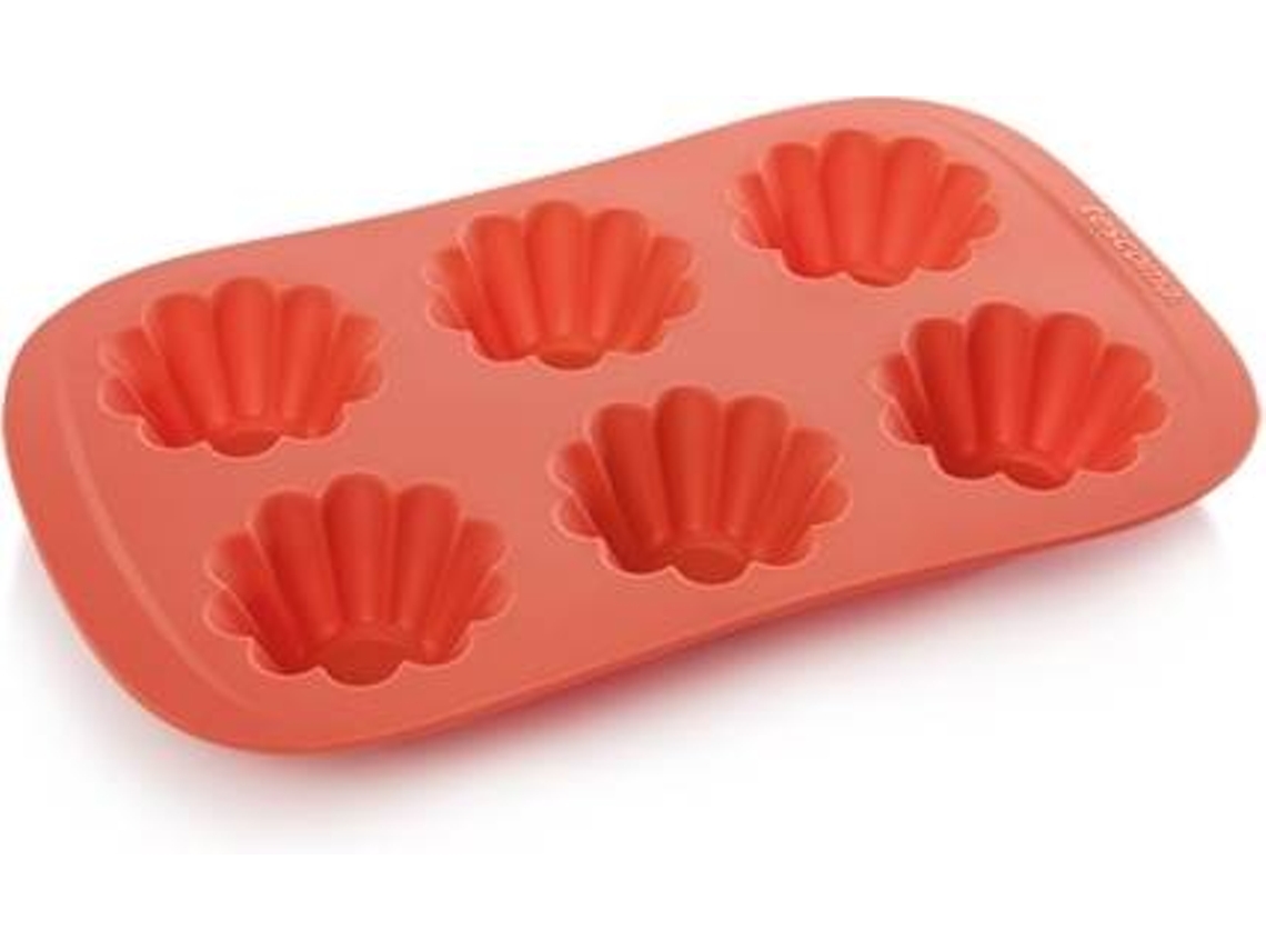 Forma para 6 Queques Flor TESCOMA Delícia em Silicone