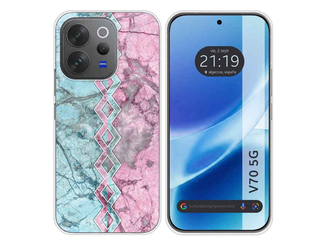 Capa Tumundosmartphone De Silicone Para Vivo V70 5g Estampa De Mármore 08 Desenhos