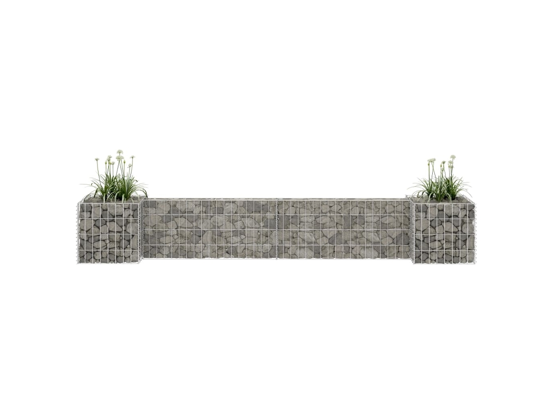 Vidaxl Gabião Em Forma De H Fio De Aço 260x40x40 Cm