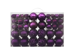 Conjunto 100 Conjunto bolas natal VIDAXL Roxo Plástico