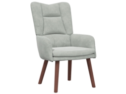 Conjunto 1 Poltrona Moderna Vidaxl Cinzento-claro Veludo (63 X 67 X 94 Cm)