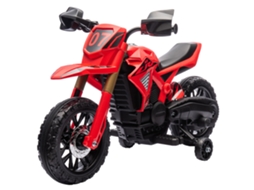 Moto Cross Vermelha 3-8 6 2 Carga30 Kg Elétrica Infantil Anos V Motores Buzina + Rodinhas