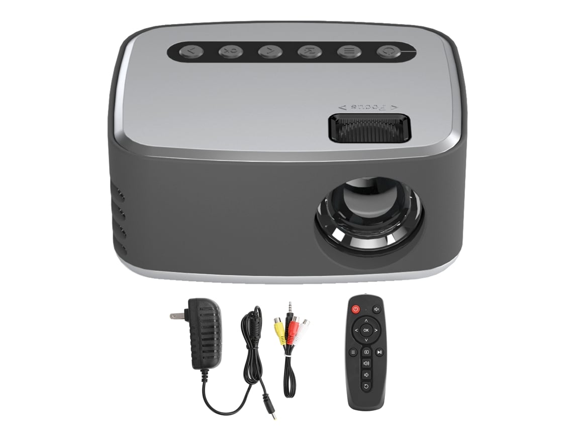 Projetor Portátil Mini Home Theater HD 1080p LED Luz 110 Polegadas US Plug 100-240V S/MARCA