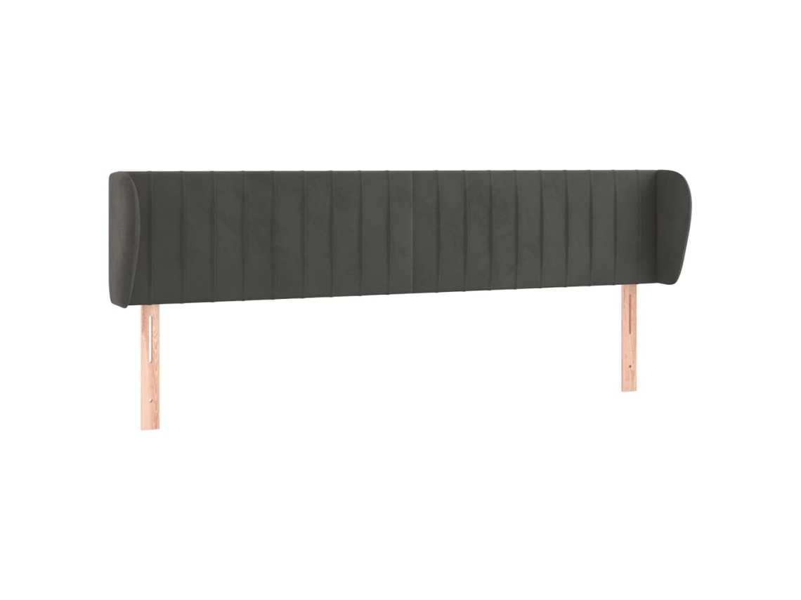 Headboard, Headboards Vidaxl Cinzeto Veludo (183 X 23 X 78/88 Cm)