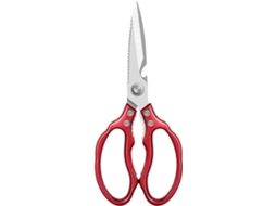 Lurelia Tesoura Cozinha 1 Peça Aço Inoxidável Abridor Integrado 0 A 3 Cm Vermelho Multiuso