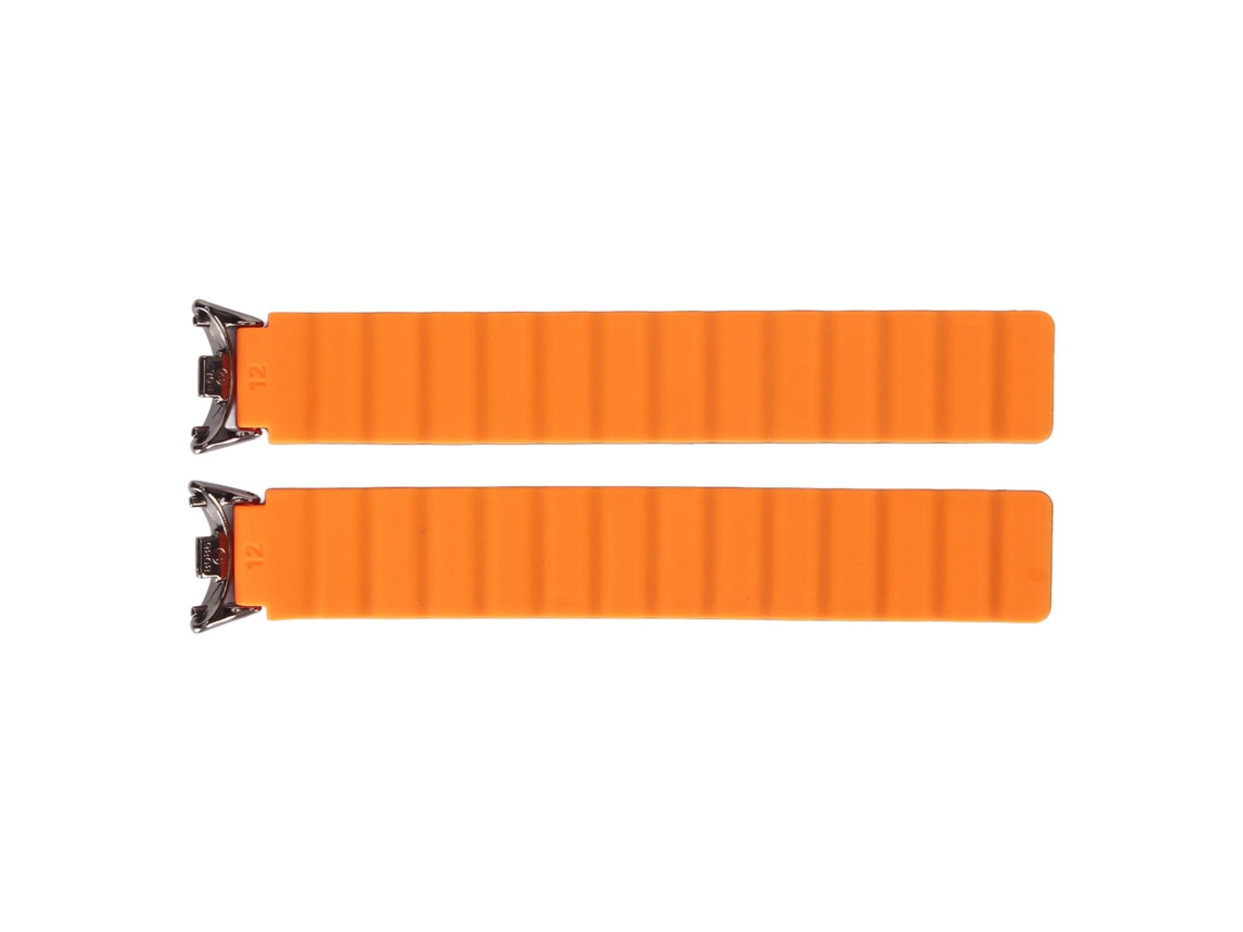 Pulseira De Silicone Para Xiaomi Mi Band 8 Cinza E Laranja