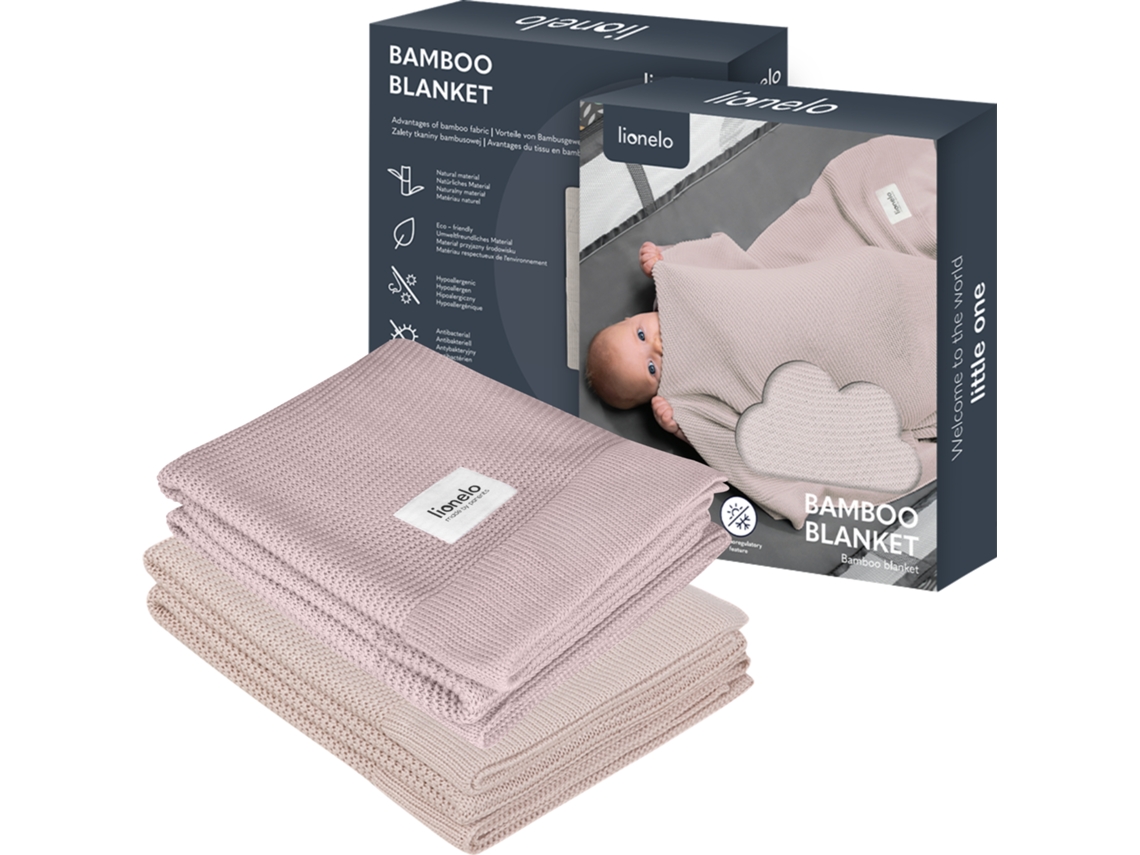 Conjunto De 2 Mantas De Bambu De Bebé Lionelo Bamboo Blanket - Cores Diferentes - 100% Algodão De Bambu - 100x75cm - Termorreguladoras