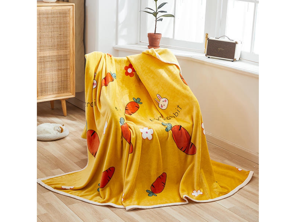 Cobertores Macios e Aconchegantes para Cama Sofá e Rabanete Loveseat-Happy Flael de Qualidade EVELTEK 100cmx150cm