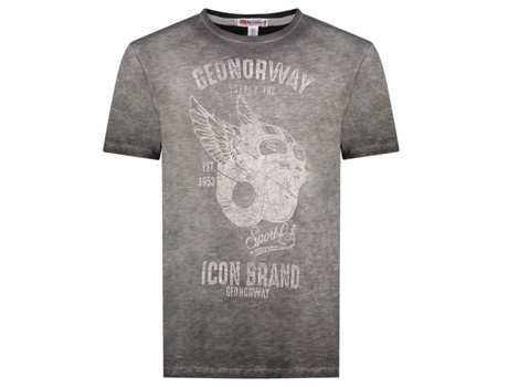 T-Shirt de Homem GEO NORWAY Algodão Cinzento (L)