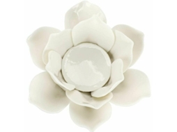 Este Suporte De Vela De Cerâmica Em Formato De Lótus (11,4 Cm De Diâmetro, Caixa De Presente Inclusa) É Adequado Para Decorações E Casamentos.