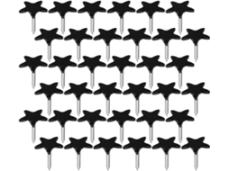 Tachinhas Didiseaon em formato Metal Black Star, 300 unidades