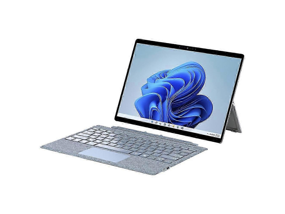 Teclado Compatível Com Surface Pro, Touchpad Com Iluminação, Capa De Couro Pu Microfibramulticolorbaby Blue