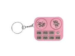 Aetheria chaveiro Dj Mini com Luzes Coloridas Modo Automático e Manual Design Portátil Rosa