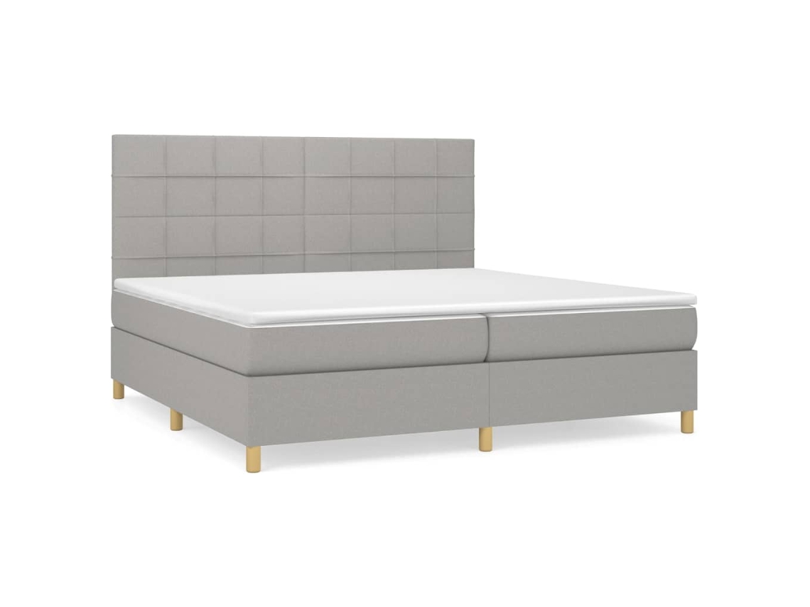 Box Spring Bed, Box Spring Beds Vidaxl Cinzeto Tecido (200 X 200 Cm)