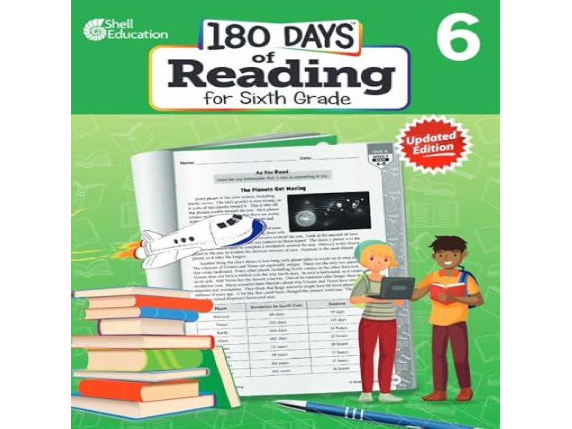 Livro 180 Days Reading for Sixth Grade 2nd Edition de Teacher Created Materials Inc (Inglês)