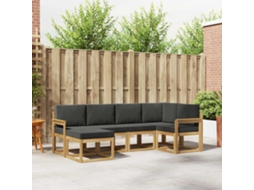 Vidaxl Conjunto De Sofás Para Exterior 6 Unid. Branco E Antracite