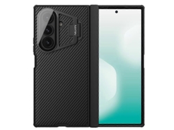 Capa Transparente Espelhada Nillkin Com Textura De Cd De Espelho Preto Para Samsung Galaxy Z Fold7 5g