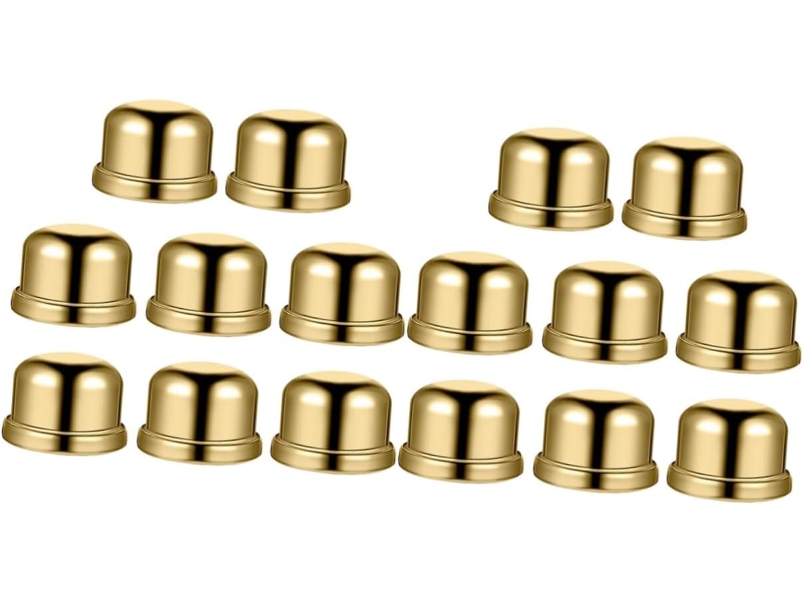 Conjunto De 16 Peças De Ponteiras Decorativas Douradas Para Abajures De Chão.