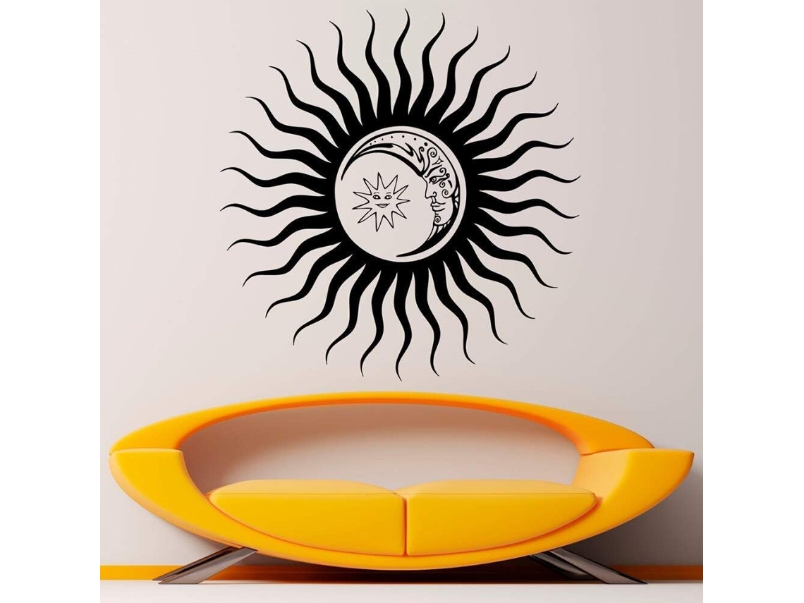 Adesivos de parede solares para interiores, símbolos de estrelas éticas, adesivos de vinil removíveis para quarto, sala de estar, decoração de parede, 30x31 cm
