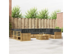 Vidaxl Conjunto De Sofás Para Exterior 10 Unid. Branco E Antracite