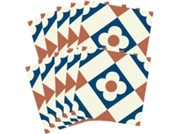 Adesivos Geométricos Azulejos Parede 10x10 Pvc Antiderrapantes Duráveis 20 Peças Reforma Cozinha Banheiro Piso GOKOCO