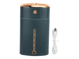 Mini Umidificador BRILVIBERA USB 1000ml, Luz Noturna, Névoa, Verde