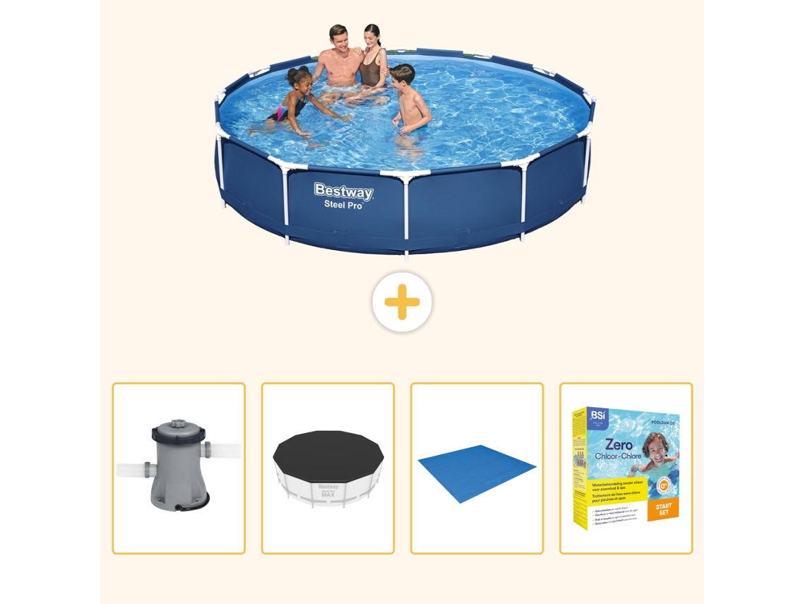 Bestway Piscina Bestway Steel Pro Redonda - 366x76 Cm - 5-peças S198