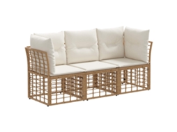 Maison Exclusive - Conjunto De Sofás Para Exterior Natural Poliéster