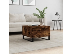 Vidaxl Mesa De Centro 55x55x36,5 Cm Derivados Madeira Carvalho Fumado