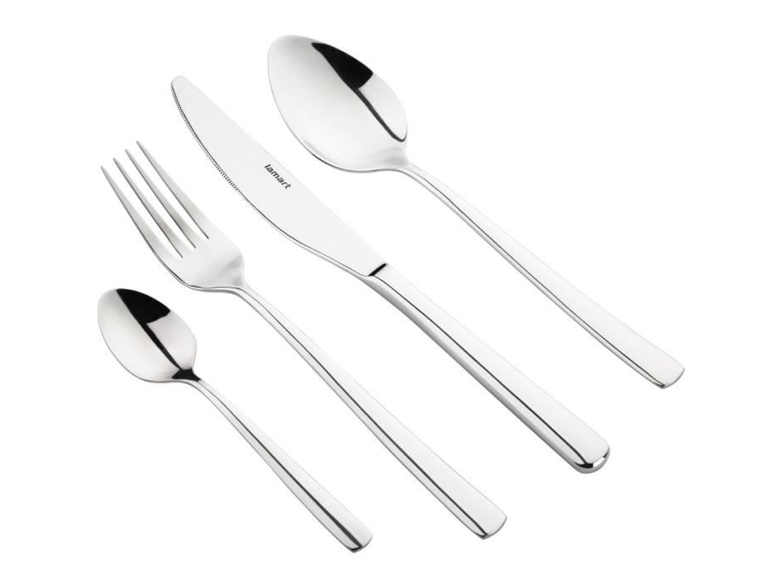 Conjunto De Talheres Lamart Emma Lt5007 24 Peças Aço Inoxidável Próprio Para Máquina De Lavar Louça