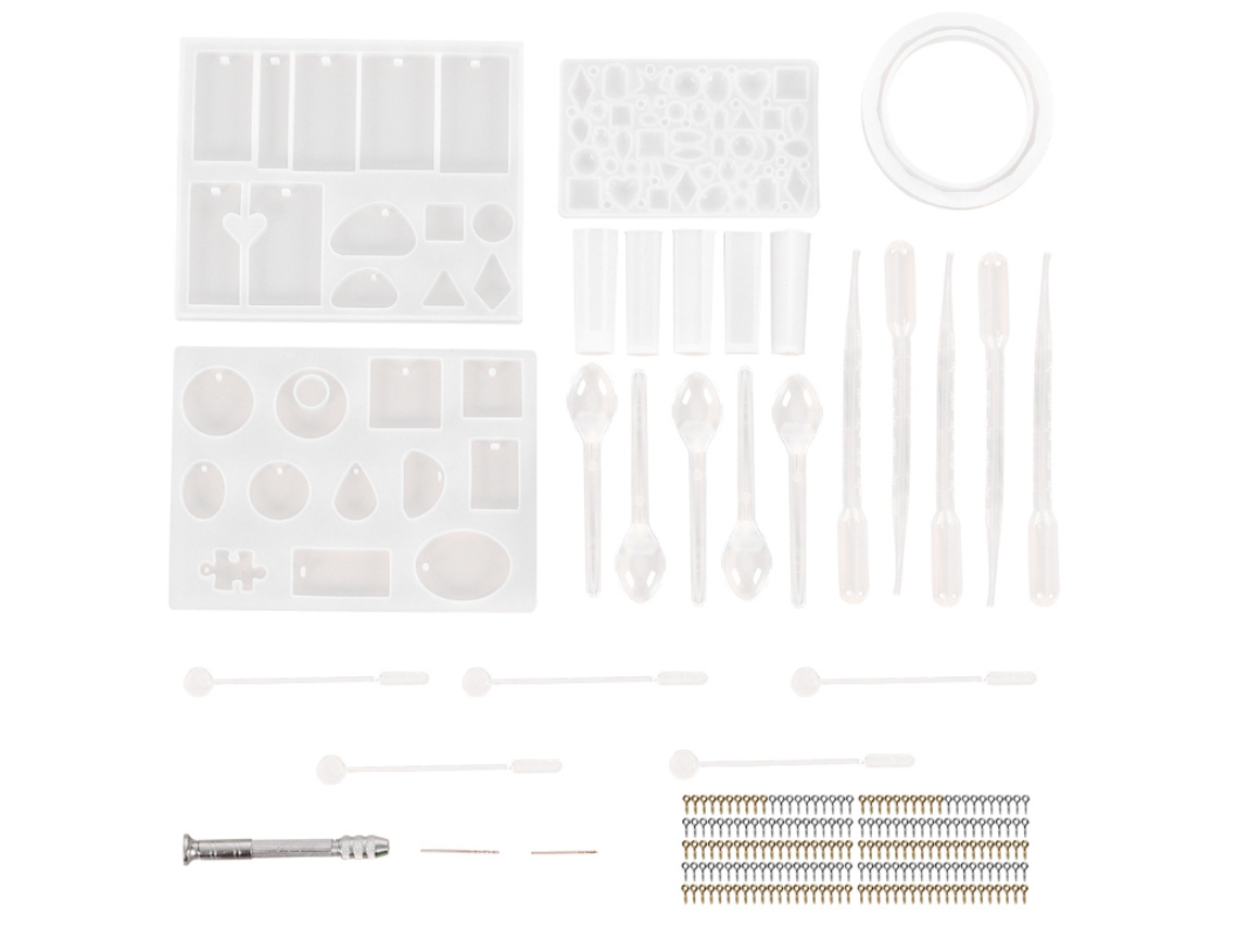 Molde Para Resina De Silicone Kit Para Colher De Epóxi Fazer Jóias Artesanato Para Iniciantes