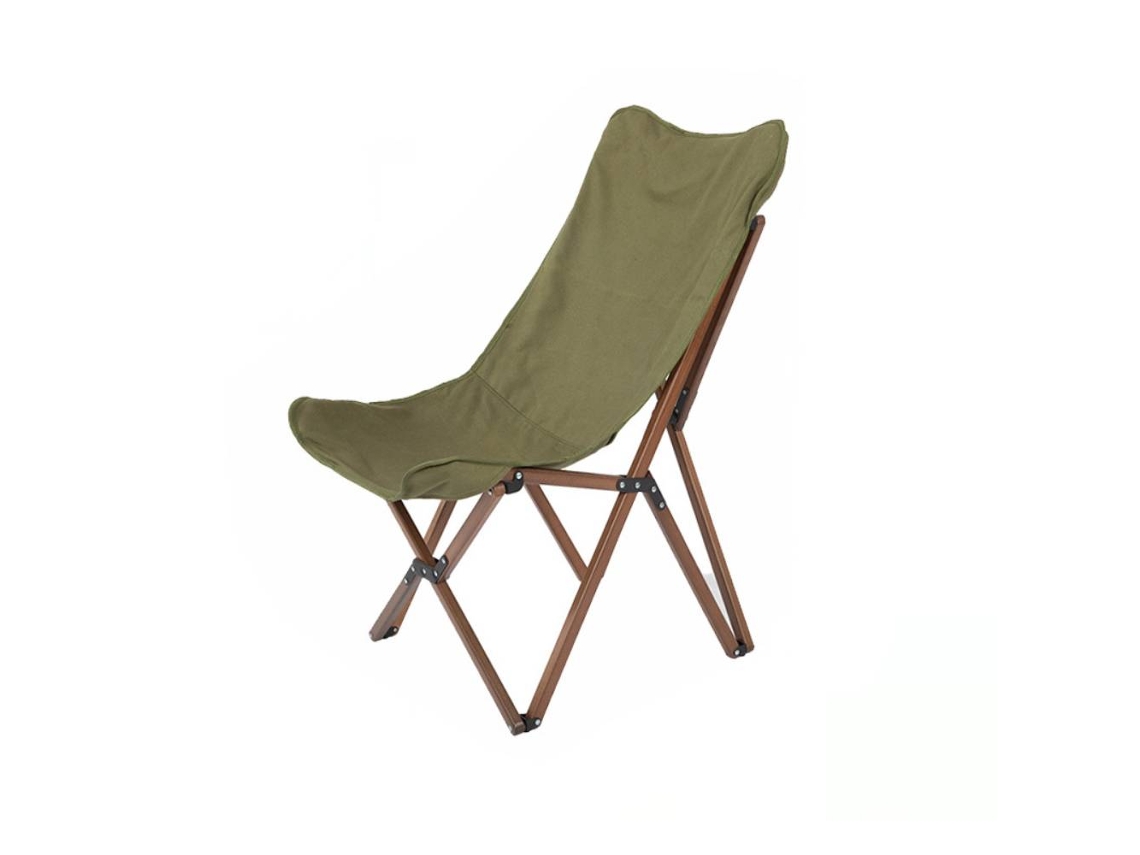 Cadeira De Acampamento Bok Butterfly, Madeira Maciça Dobrável Para Áreas Externas Slowmoose