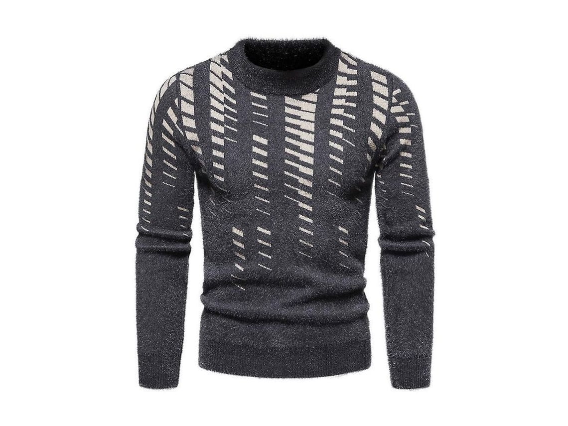 2026 jersey de Punto para Hombre Manga Larga Cuello Redondo Slim Fit Casual Suéter de Invierno