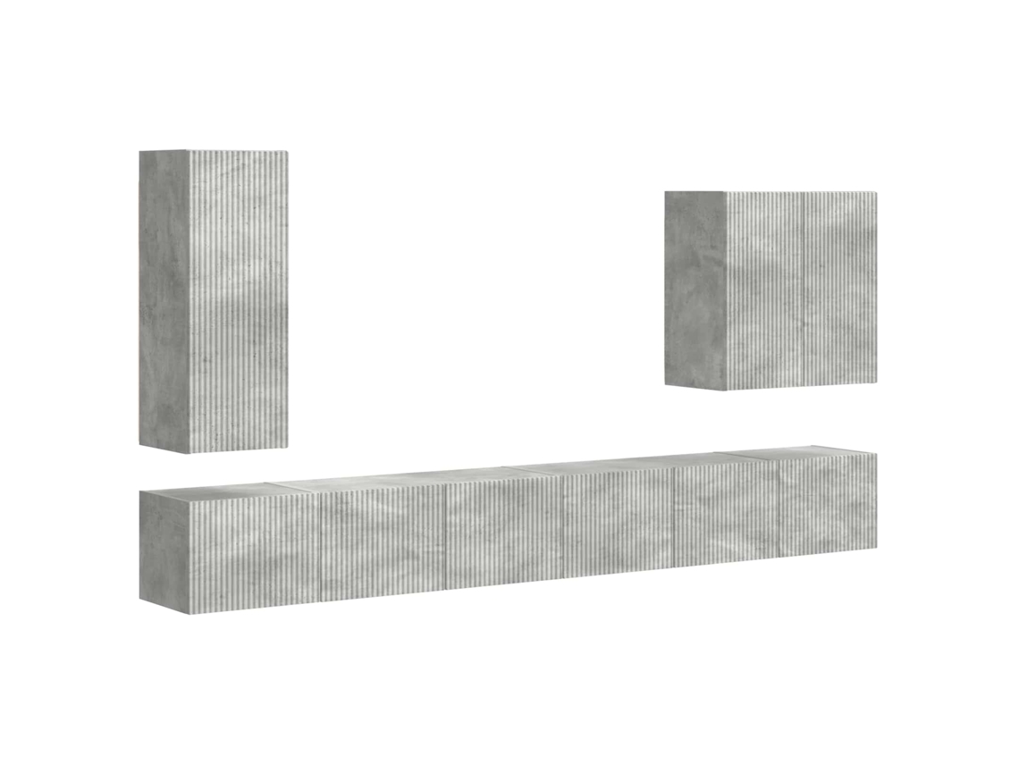 Conjunto de parede com 6 peças Cinzento MAISON EXCLUSIVE