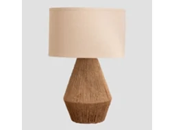 Sklum Candeeiro De Mesa Em Linho Vasil Linho                                   Castanho Natural