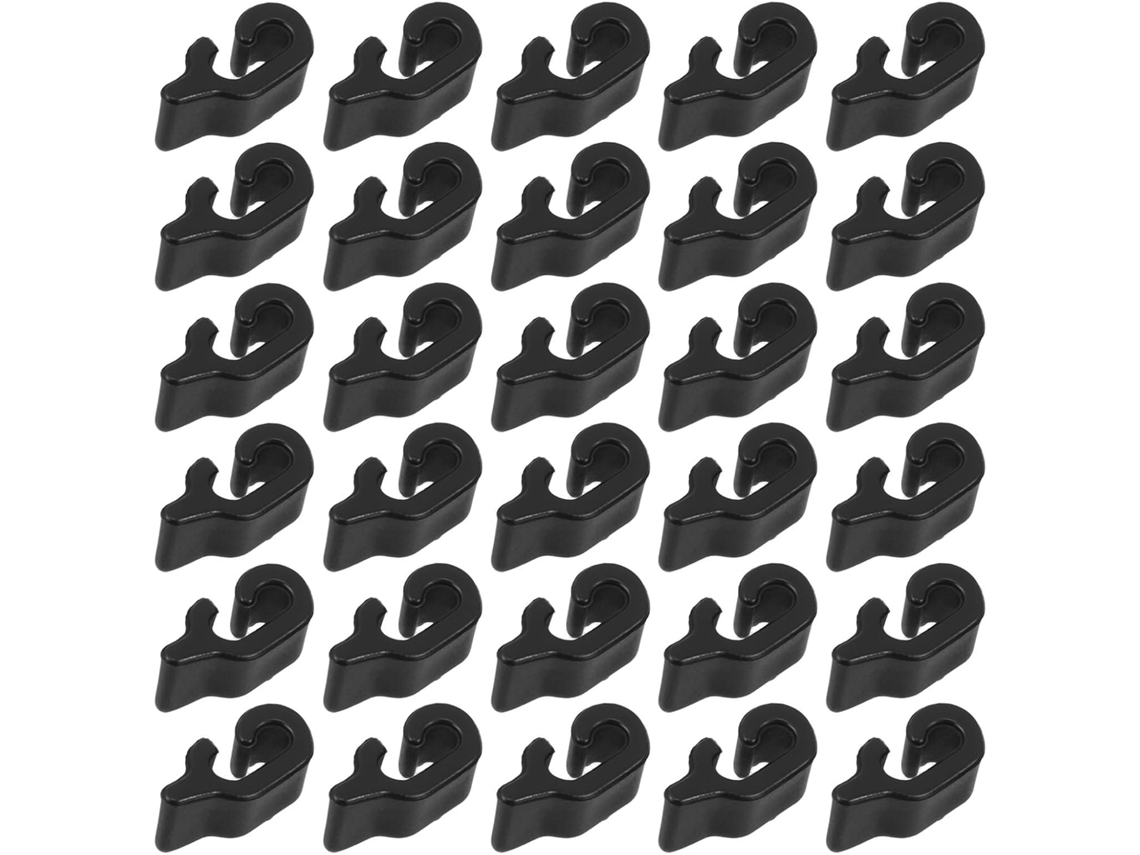 Conjunto De 40 Fechos Pretos Plástico Resistentes Cercas Animais Estimação E Travas Portas Gaiolas, Com Design