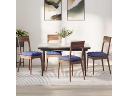 Vidaxl Almofadas De Assento 4 Unid. Tecido Azul Jeans 40 X 40 X 6 Cm